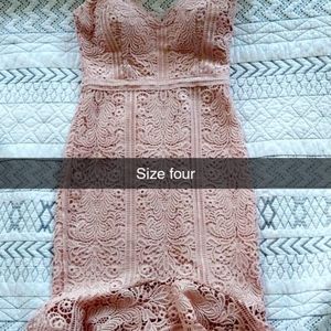 Pink lace dress
